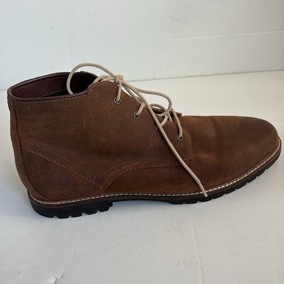 Vince Camuto Lancelot Chukka brown leather upper lace up ankle boots - Picture 9 of 16